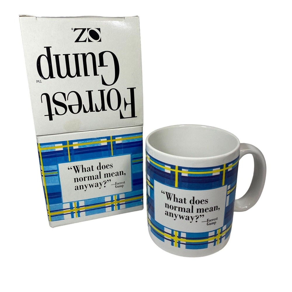 Vintage 1995 Forrest Gump Mug Paramount What Does Normal Mean Anyway Blue